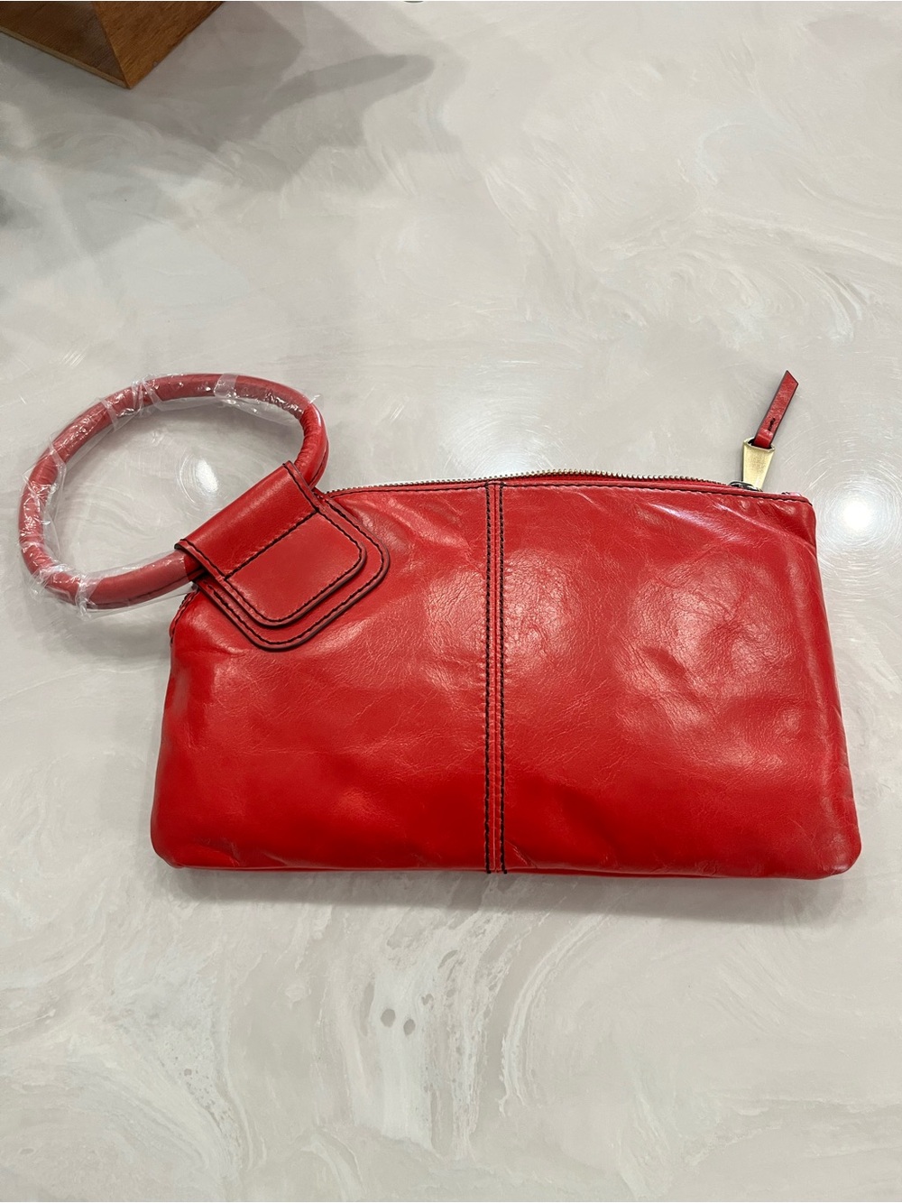 Hobo International Sable Wristlet in Vintage Hibiscus Red, NWOT